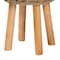 Bali & Pari Denver Modern Bohemian Natural Seagrass and Acacia Wood Stool 243-13534-ZORO - alternate 3